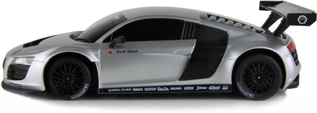 MASINA CU TELECOMANDA AUDI R8 ARGINTIU CU SCARA 1 LA 24