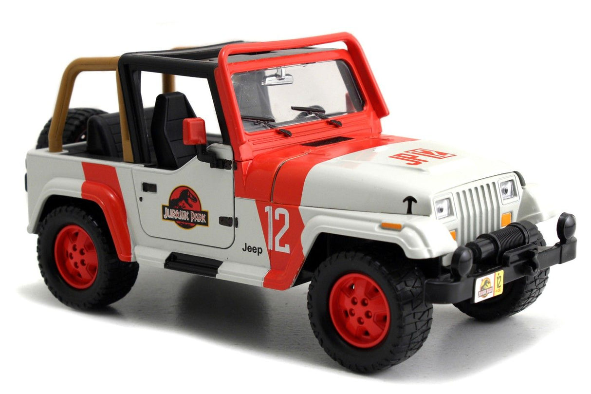 MASINUTA METALICA JURASSIC WORLD 1992 JEEP WRANGLER 1:24