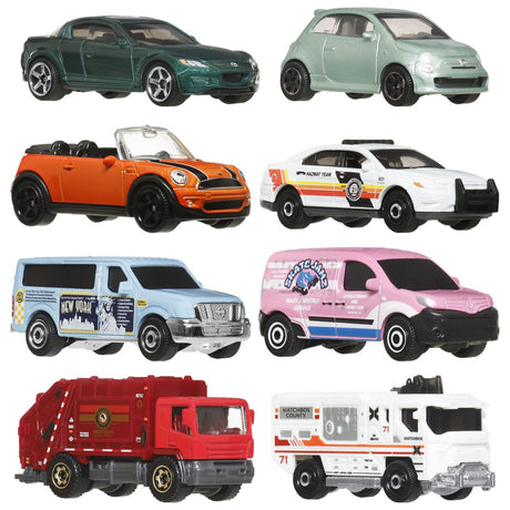 MATCHBOX SET 8 MASINUTE METALICE EXCLUSIV VAN UTILITAR FORD SCARA 1 LA 64