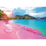 PUZZLE TREFL 1000 COLECTIA SUA PLAJA TROPICALA ROZ POSTER INCLUS