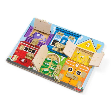 MELISSA AND DOUG SET DE INVATARE PLACA CU ZAVOARE DIN LEMN