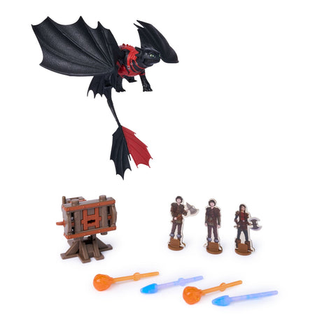 CUM SA ITI DRESEZI DRAGONUL INCERCAREA FLACARII SET DE JOACA BATALII ARZATOARE TUNUL APRINS DRAGONUL TOOTHLESS