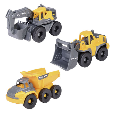 DICKIE VOLVO SET 3 UTILAJE PENTRU CONSTRUCTII