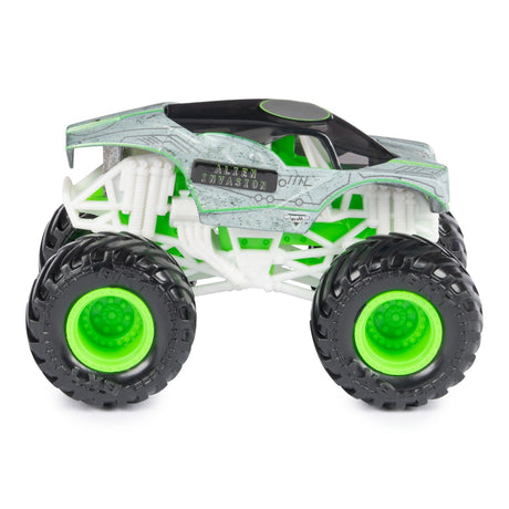 MONSTER JAM MASINUTA METALICA ALIEN INVASION SCARA 1 LA 64
