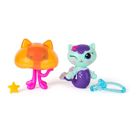 GABBYS DOLLHOUSE FILMUL SET 2 FIGURINE MERCAT SI PISICUTA MEDUZA SI ACCESORII