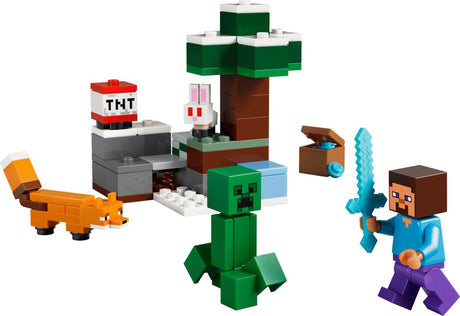 LEGO MINECRAFT AVENTURA DIN TAIGA A LUI STEVE 21583