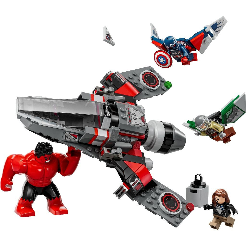 LEGO MARVEL SUPER HEROES BATALIA DINTRE CAPITANUL AMERICA SI HULK ROSU 76292