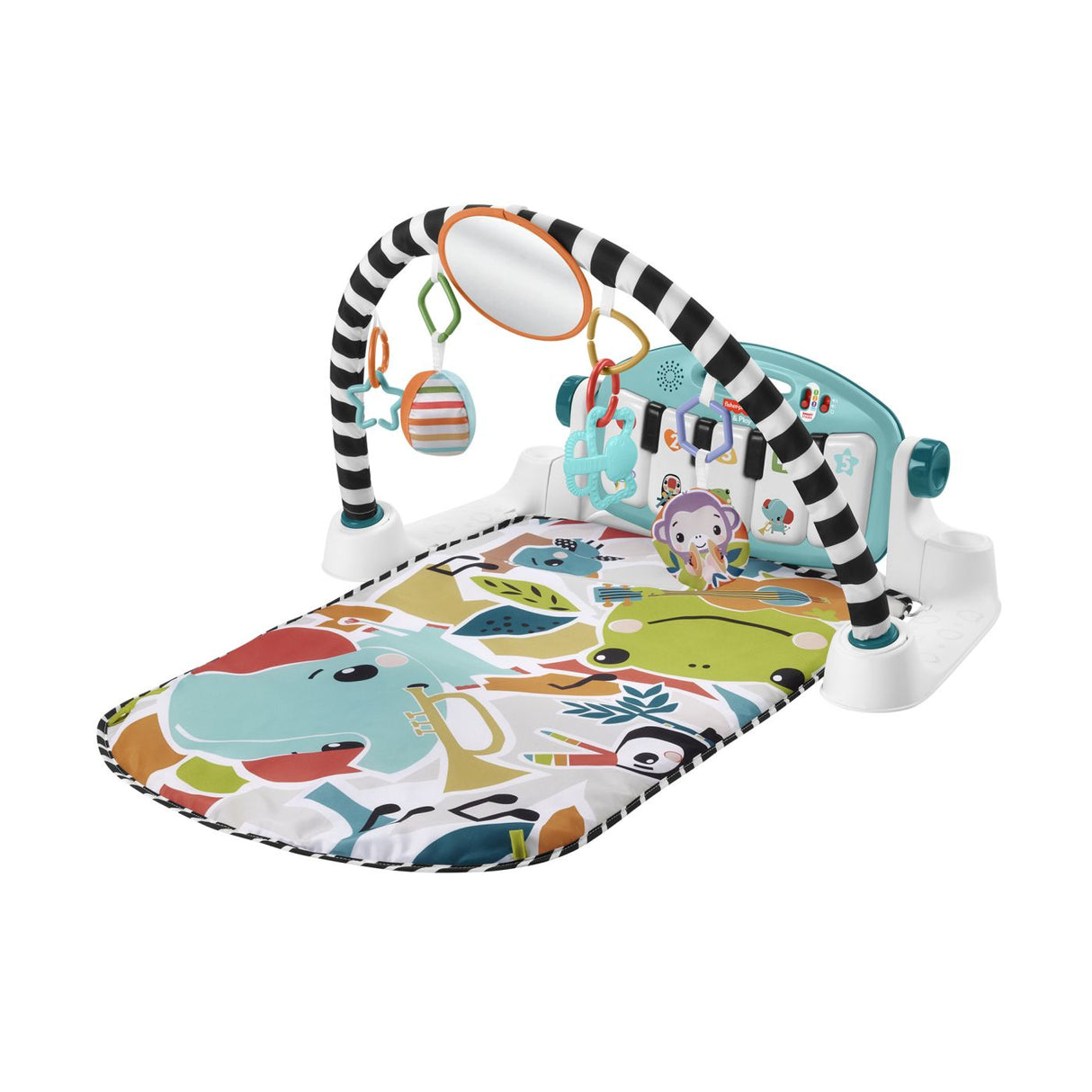FISHER PRICE SALTELUTA DE JOACA PIAN MUZICAL IN LIMBA GREACA