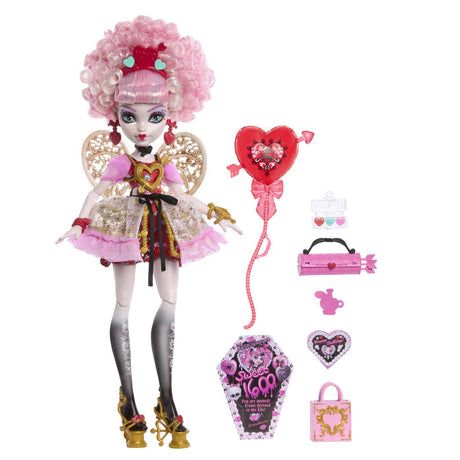 MONSTER HIGH ANIVERSARE DULCE SI INFRICOSATOARE PAPUSA CUPID ASTERIA CU ACCESORII