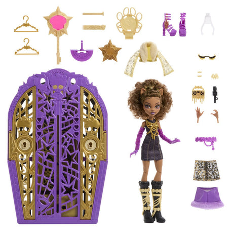 MONSTER HIGH PAPUSA CLAWDEEN WOLF CU DULAP REVELATOR SI ACCESORII