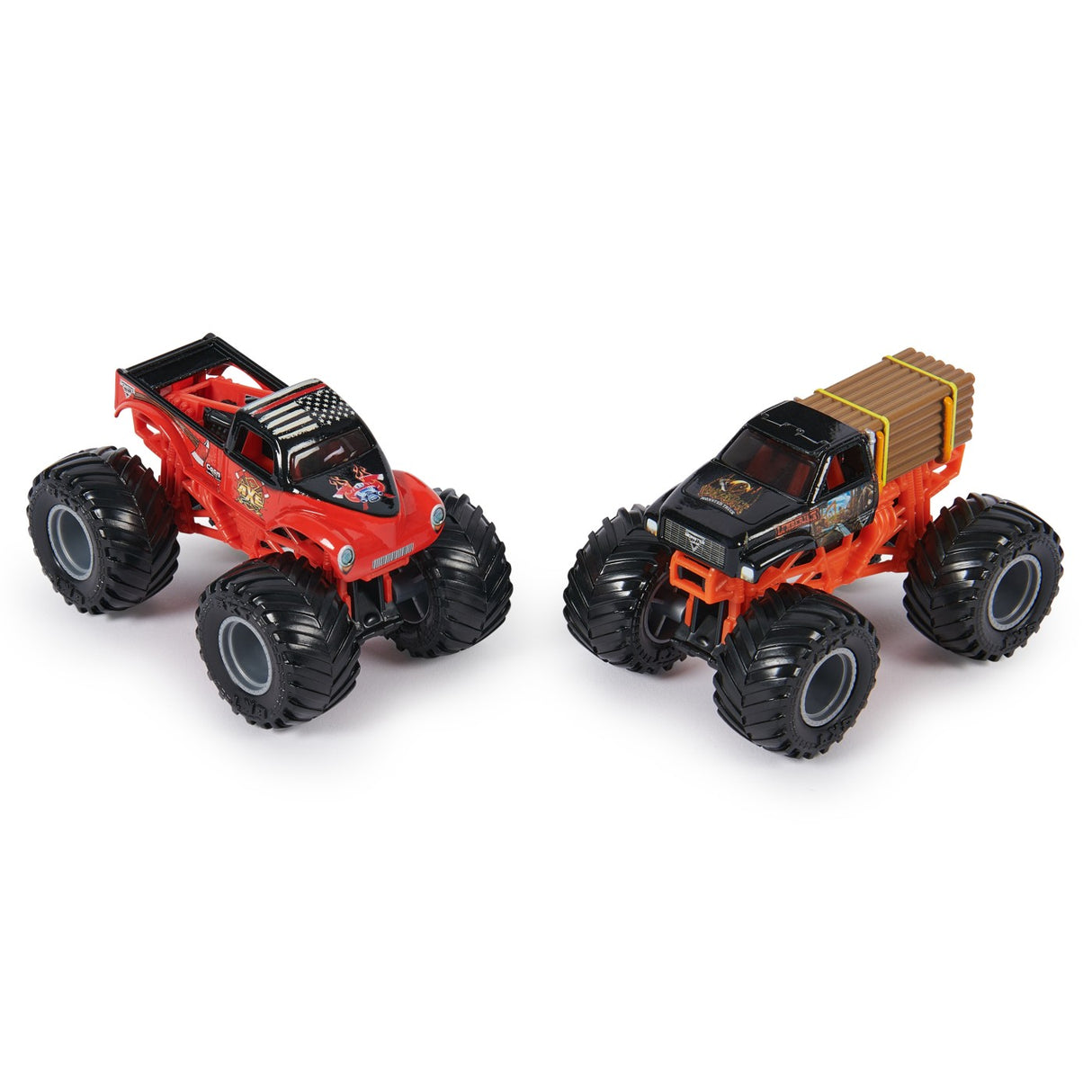 MONSTER JAM SET 2 MASINUTE METALICE LUMBERJACK SI AXE SCARA 1:64