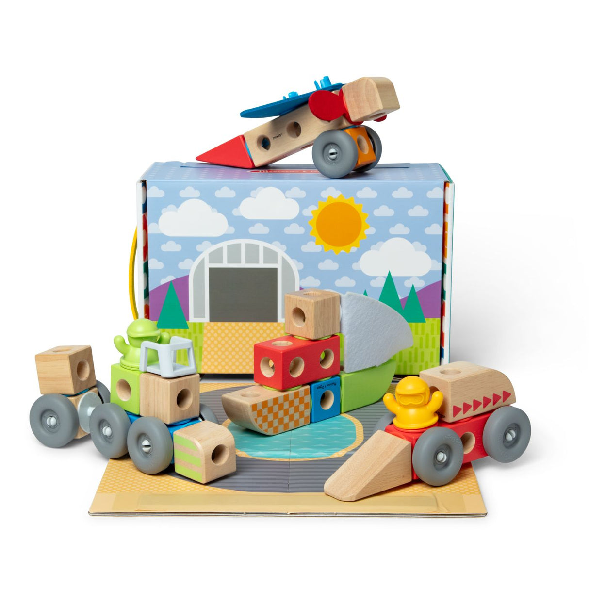 MELISSA AND DOUG SET DE CONSTRUCTIE DIN LEMN VEHICULE