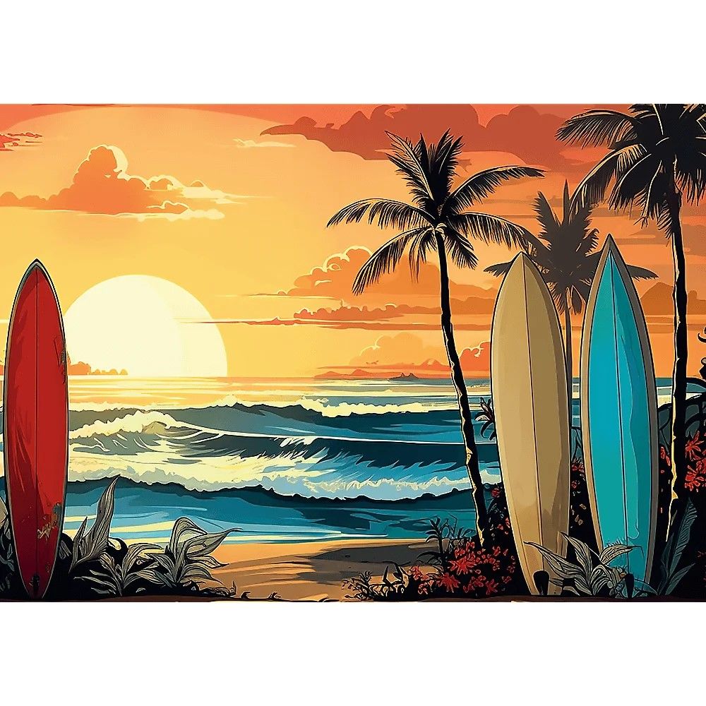 PUZZLE TREFL 1000 COLECTIA SUA APUS DE SOARE PENTRU SURF POSTER INCLUS