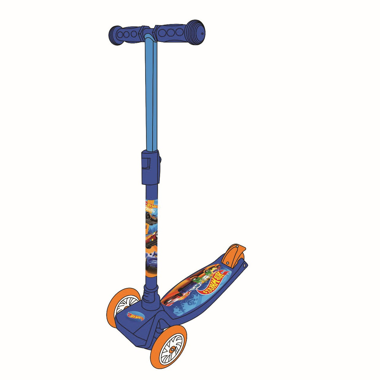 TROTINETA CU 3 ROTI HOT WHEELS