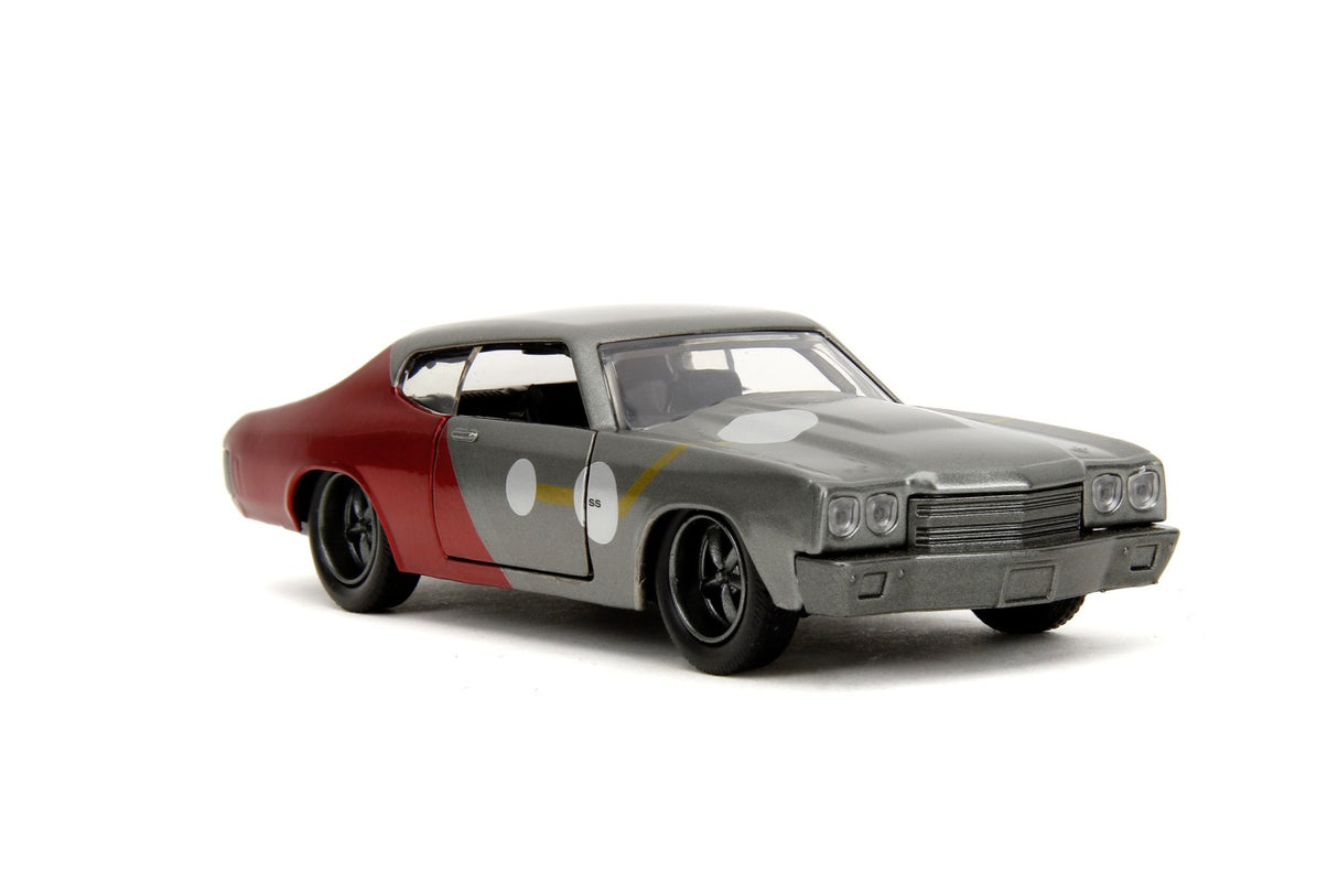 JADA MARVEL SET FIGURINA METALICA THOR SI MASINUTA CHEVY CHEVELLE SS SCARA 1 LA 32