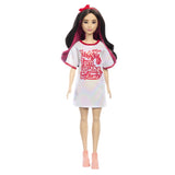 PAPUSA BARBIE FASHIONISTA BRUNETA CU ROCHITA SPORT