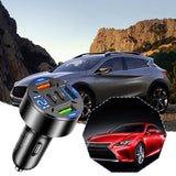 Încărcător auto Vivimall 65W montat în bricheta mașinii, afișaj LED aprins, unghi lateral