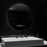 Oglinda Led Rotunda, 70Cm, Serenite Motionglow Marcello, Sistem Dezaburire, Ceas & Termometru - vivimall.ro