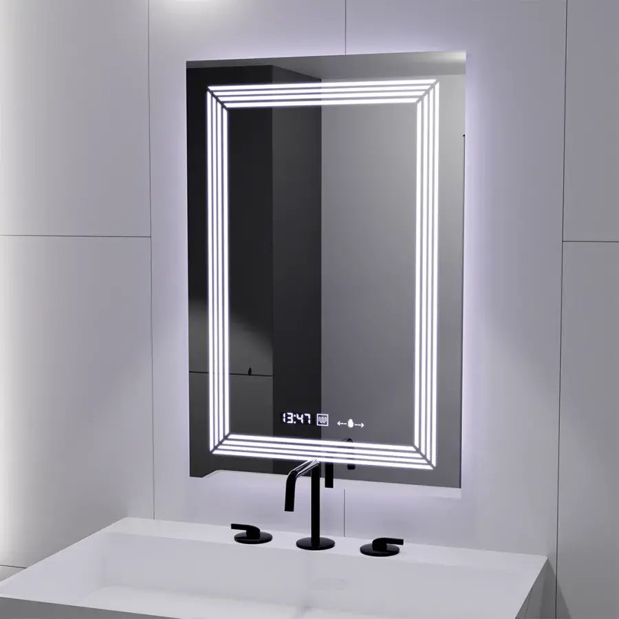 Oglinda Led Rectangulara, Venezia Senzor Motionglow Marcello, Sistem Dezaburire, Ceas & Termometru - vivimall.ro