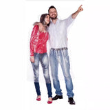 Pelerina de Ploaie, Vivimall, pentru Adulti, 150 x 90 cm, Tip Poncho, Impermeabila, de Unica Folosinta, 30 g, Transparent - vivimall.ro