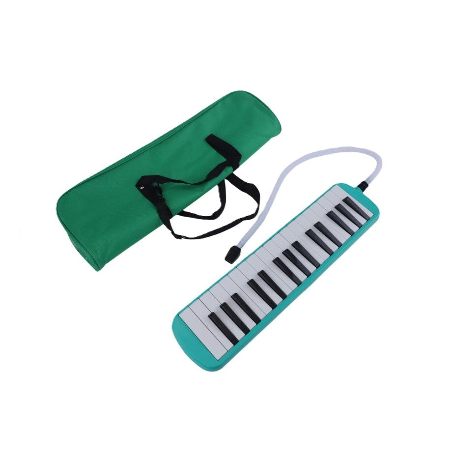 Muzicuta Melodica 32 Clape, Vivimall, din ABS, pentru Incepatori, 45 x 13 x 7 cm, Include Husa si Suflator, Verde - vivimall.ro