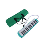 Muzicuta Melodica 32 Clape, Vivimall, din ABS, pentru Incepatori, 45 x 13 x 7 cm, Include Husa si Suflator, Verde - vivimall.ro