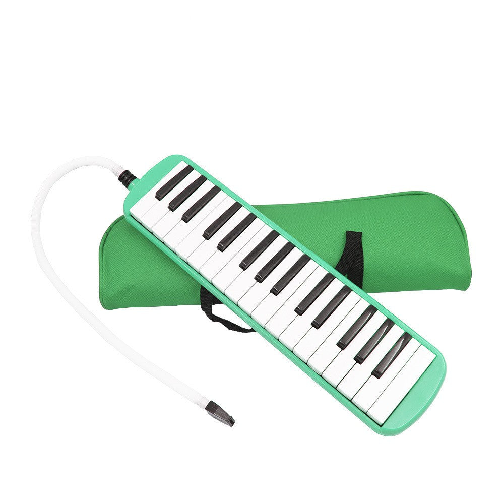 Muzicuta Melodica 32 Clape, Vivimall, din ABS, pentru Incepatori, 45 x 13 x 7 cm, Include Husa si Suflator, Verde - vivimall.ro