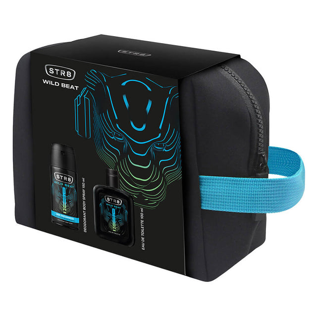 Set Cadou STR8 Wild Beat Deo Spray 150ml + EDT 100ml + Beauty Bag