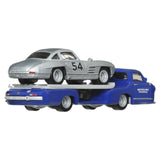 HOT WHEELS TRANSPORTATOR  MERCEDES-BENZ 55 BLAUES WUNDER CU MASINUTA MERCEDES-BENZ 300 SL SCARA 1:64