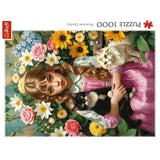 PUZZLE TREFL 1000 FATA CU PISICI
