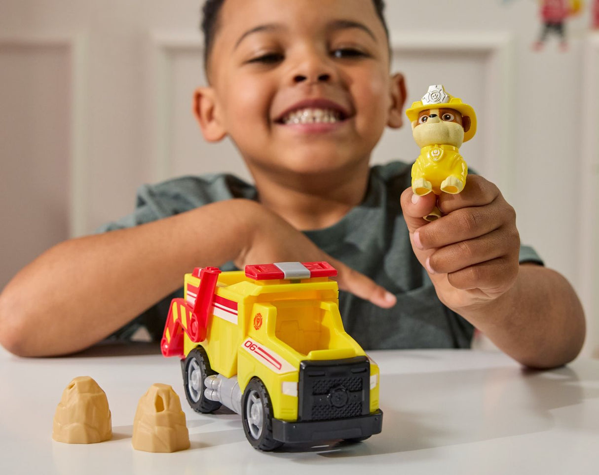 PATRULA CATELUSILOR VEHICUL DE SALVARE MASINA DE POMPIERI SI FIGURINA RUBBLE