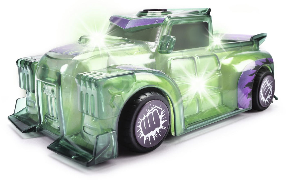 JADA MARVEL MASINUTA LIGHT HERO HULK CU SUNETE SI LUMINI SCARA 1:32