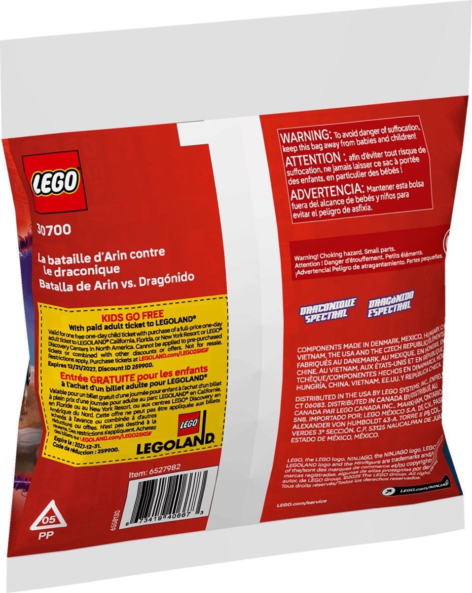 LEGO NINJAGO BATALIA DINTRE ARIN SI DRAGONIAN 30700