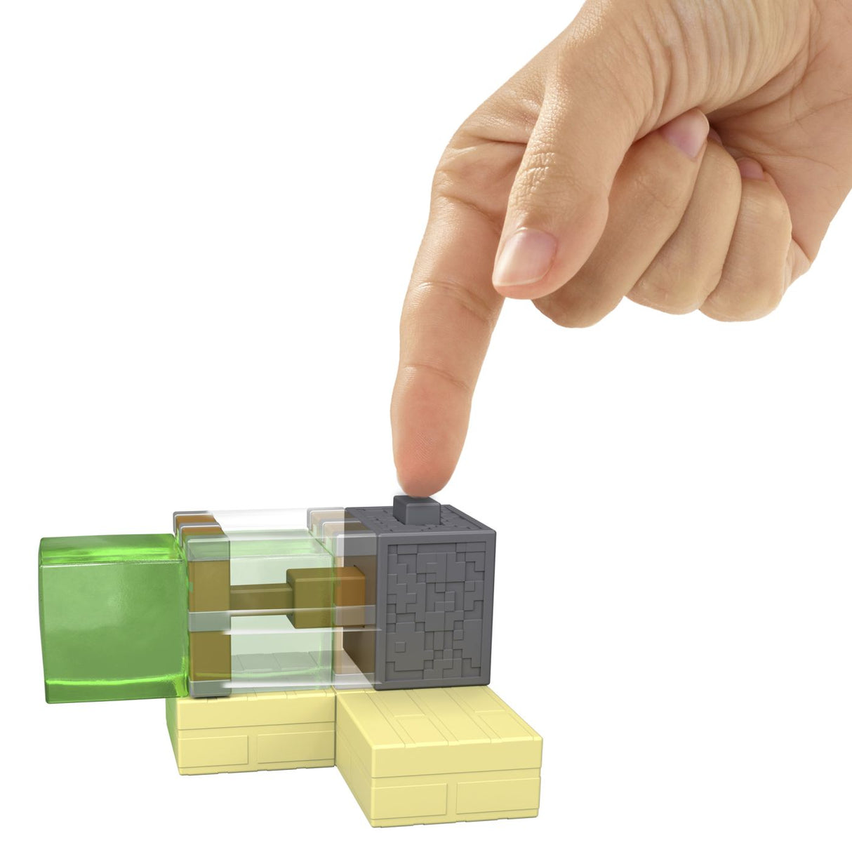 MINECRAFT REDSTONE CHARGED SET CAPCANA CU PISTON LIPICIOS FIGURINA CU ACCESORII