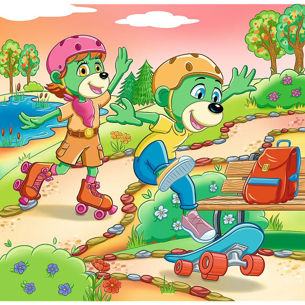 PUZZLE TREFL 3IN1 INTALNIREA FAMILIEI TREFELIK