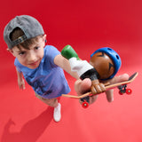 TECH DECH SK8 CREW PACHET 2 SETURI PLACA SI FIGURINA 9.6CM SAPCA NEAGRA SI CASCA ALBASTRA