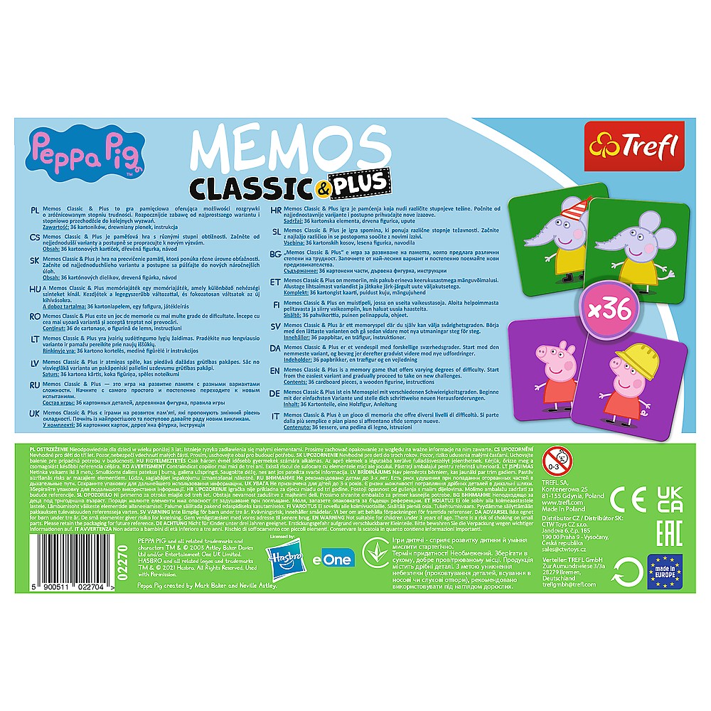 JOC MEMOS CLASSIC PLUS PEPPA PIG