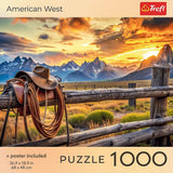 PUZZLE TREFL 1000 COLECTIA SUA VESTUL AMERICAN POSTER INCLUS