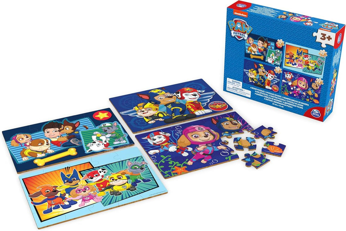 PATRULA CATELUSILOR PUZZLE 4IN1 DIN LEMN