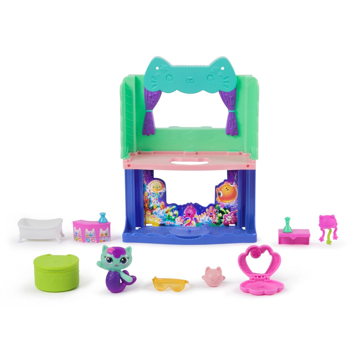 GABBYS DOLLHOUSE FILMUL CAMERE PENTRU CASA DE PAPUSI A LUI GABBY BAIE CU FIGURINE SI ACCESORII