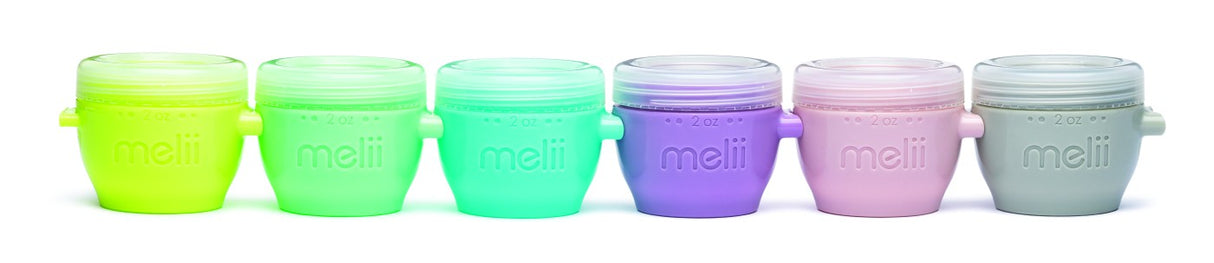 SET 6 RECIPIENTE SILICON SNAP&GO, MELII, 59 ML