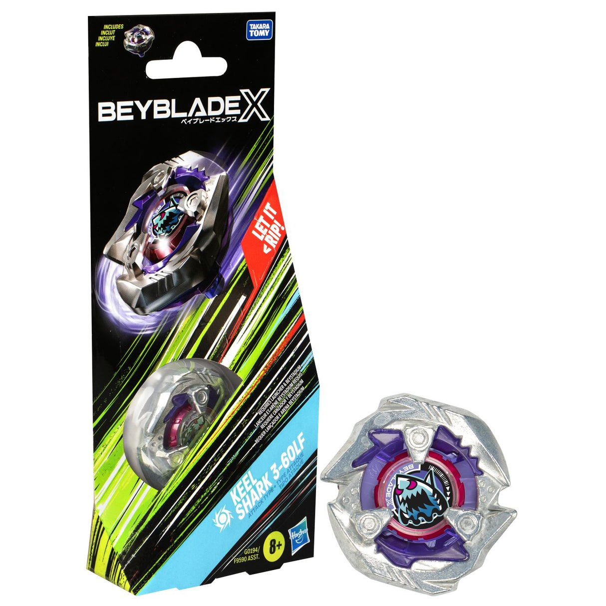 BEYBLADE X LET IT RIP SPIRALA KEEL SHARK 3-60LF