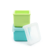 SET 2 RECIPIENTE SILICON, MELII, BLUE LIME