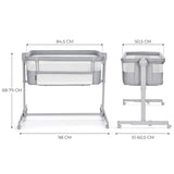 PATUT CO-SLEEPER KINDERKRAFT NESTE UP, FULL LIGHT GREY