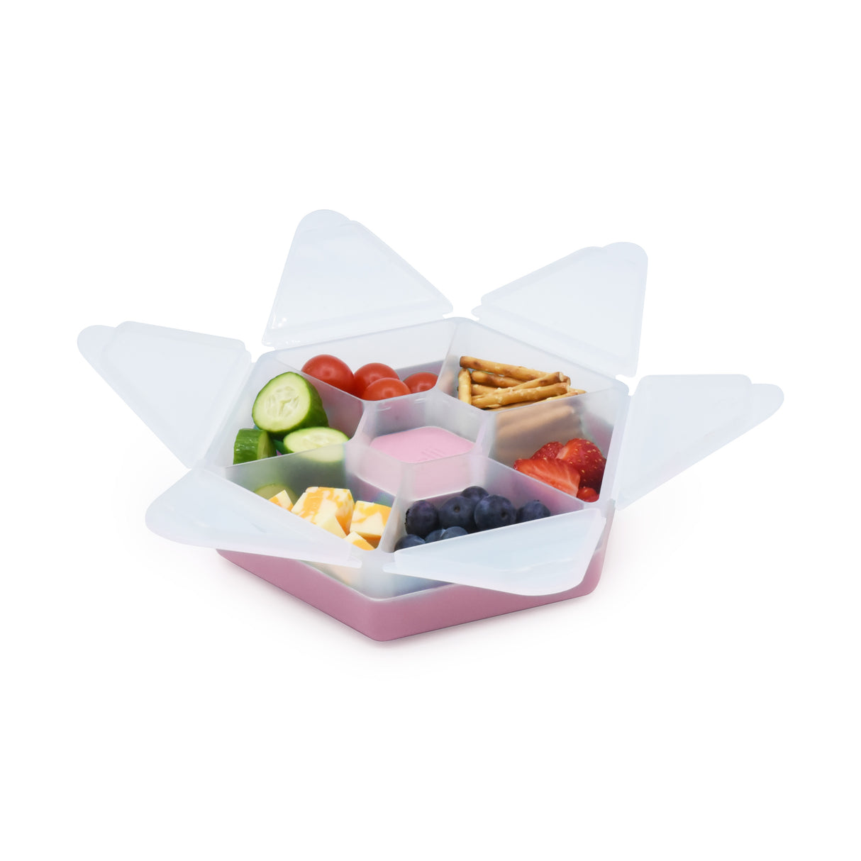 CUTIE SNACK HEXAGON SNACKLE 6 COMPARTMENTE, MELII, PINK