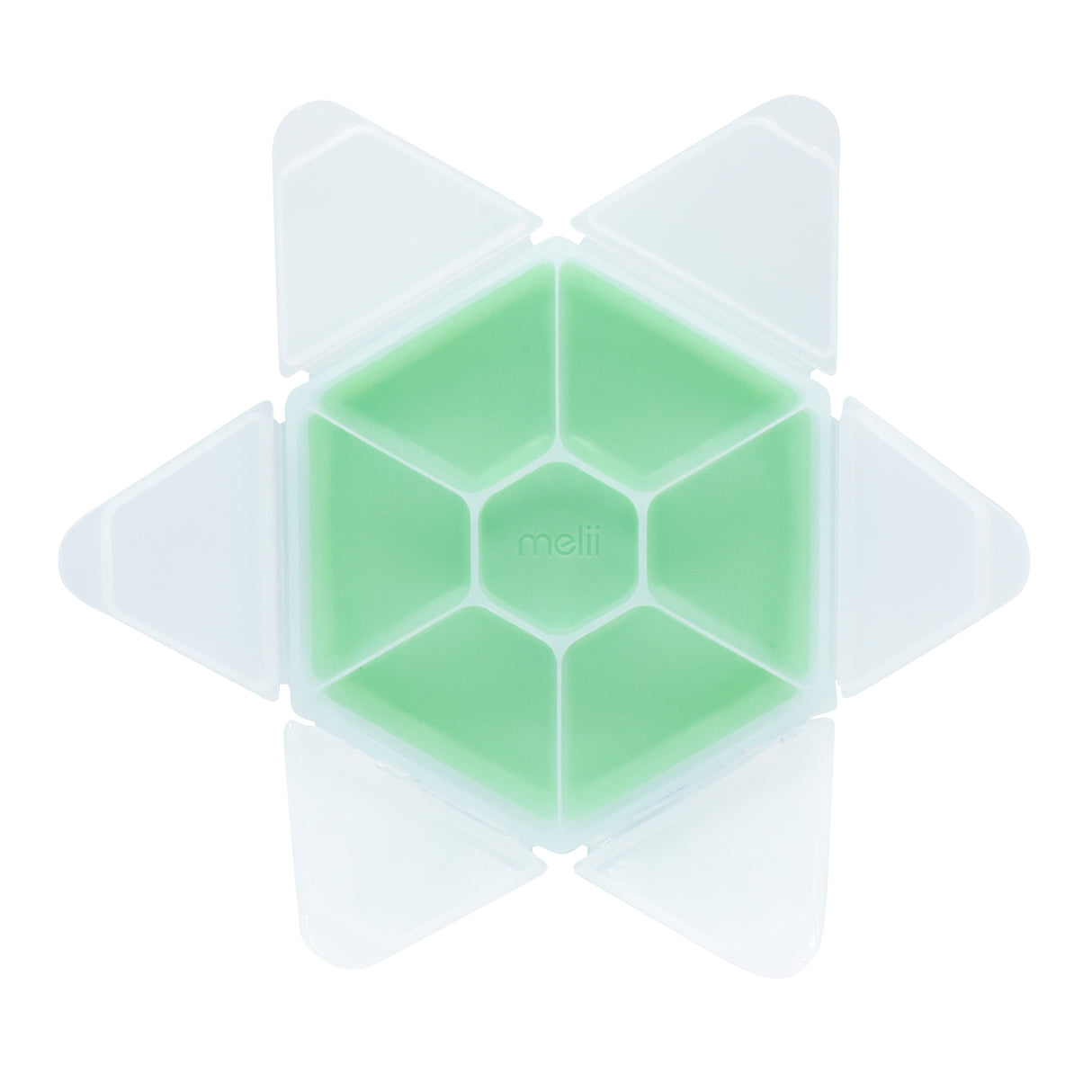 CUTIE SNACK HEXAGON SNACKLE 6 COMPARTMENTE, MELII, MINT