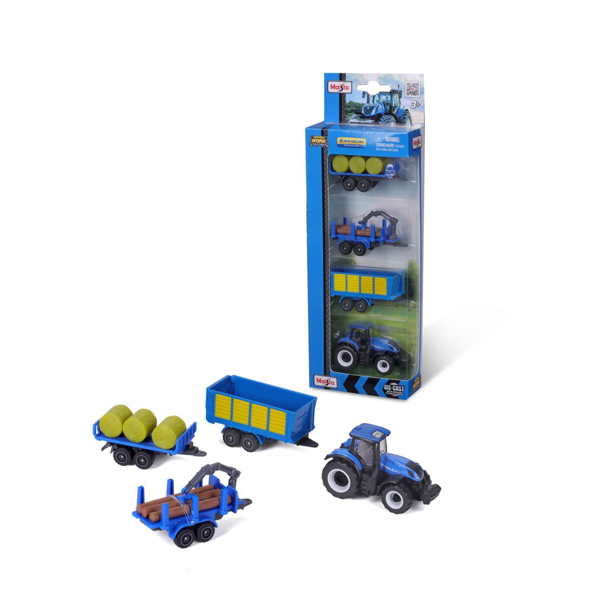 MAISTO SET 4 UTILAJE AGRICOLE NEW HOLLAND