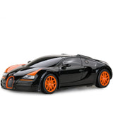 MASINA CU TELECOMANDA BUGATTI GRAND SPORT VITESSE NEGRU CU SCARA 1 LA 18
