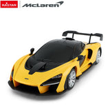 MASINA CU TELECOMANDA McLAREN SENNA GALBEN CU SCARA 1 LA 18