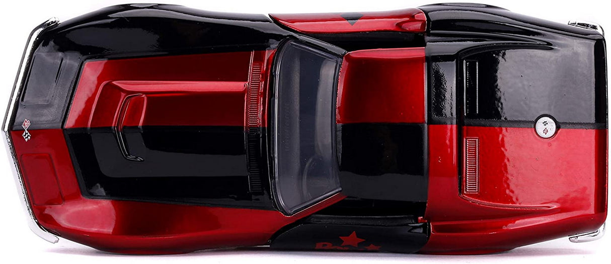 MASINA METALICA HARLEY QUINN 1969 CORVETTE STINGRAY SCARA 1 LA 32